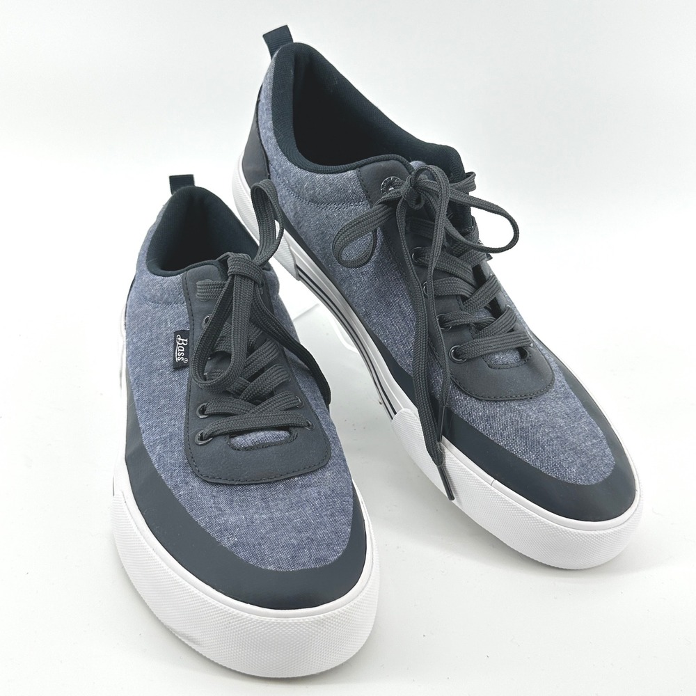 GH‎ Bass Sneakers Mens 12 Blue Chambray Textile Low Top Shoes Casual Sneakers